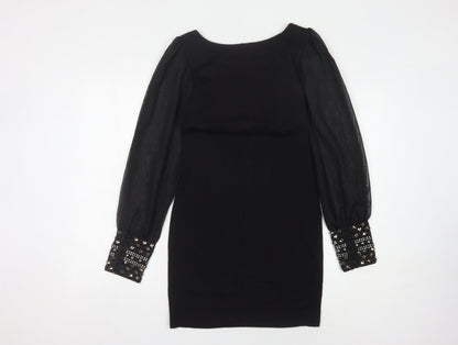 AX Paris Women’s Black Studded Sleeve Dress Size 10