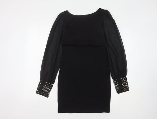 AX Paris Women’s Black Studded Sleeve Dress Size 10