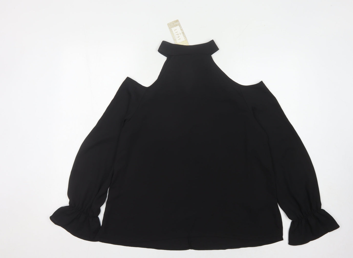 Womens UK Size 14 Lipsy Black Basic Blouse