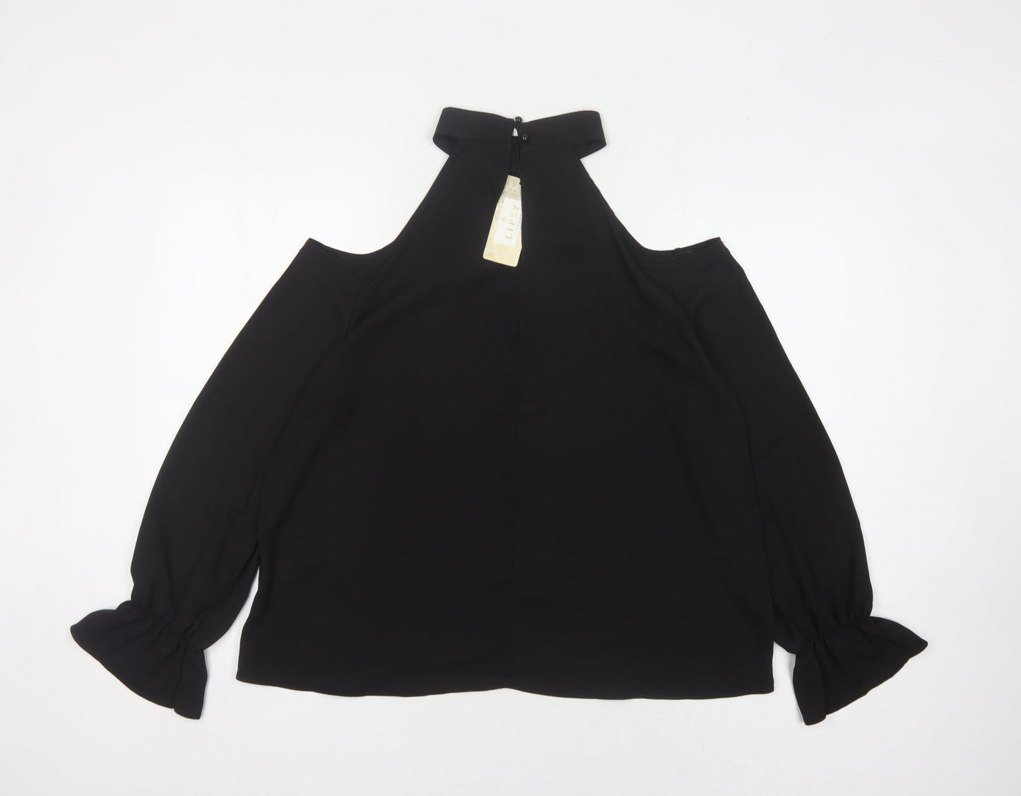Womens UK Size 14 Lipsy Black Basic Blouse
