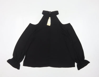 Womens UK Size 14 Lipsy Black Basic Blouse