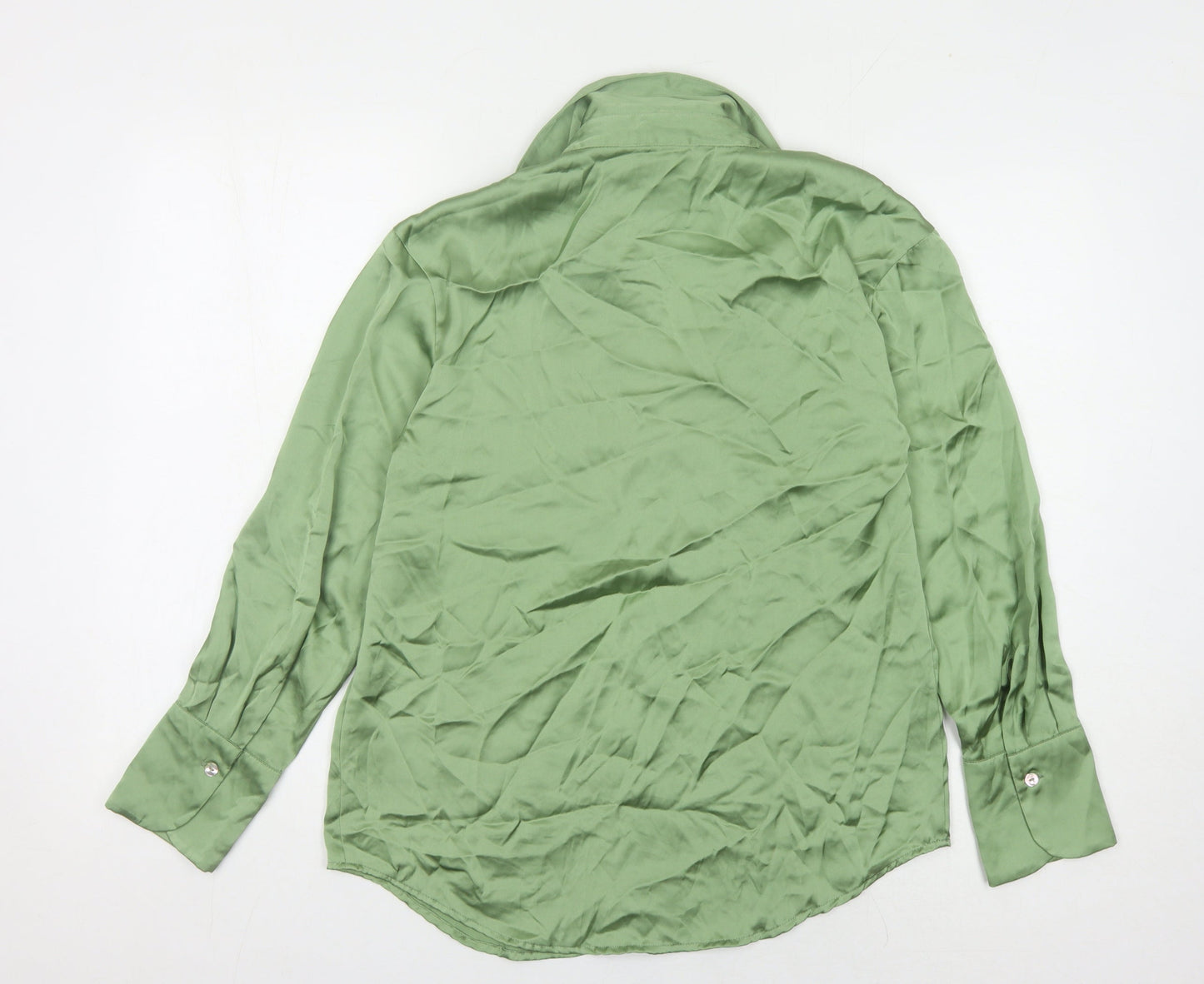 Womens UK Size XS Zara Green  Button-Up