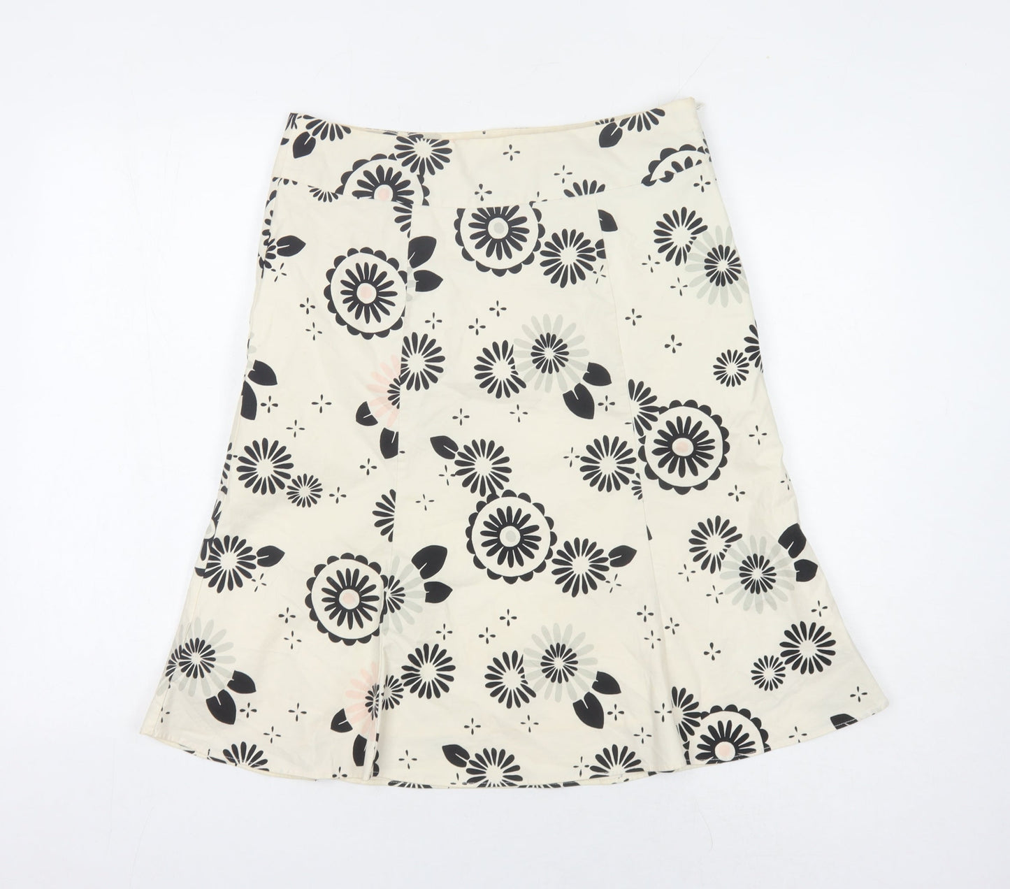 GAP Women's Ivory Floral Skirt Size 8