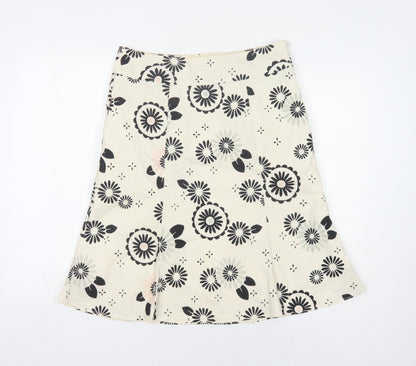 GAP Women's Ivory Floral Skirt Size 8