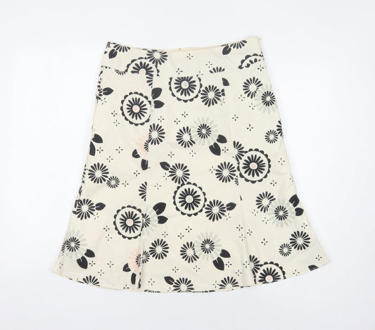 GAP Women's Ivory Floral Skirt Size 8