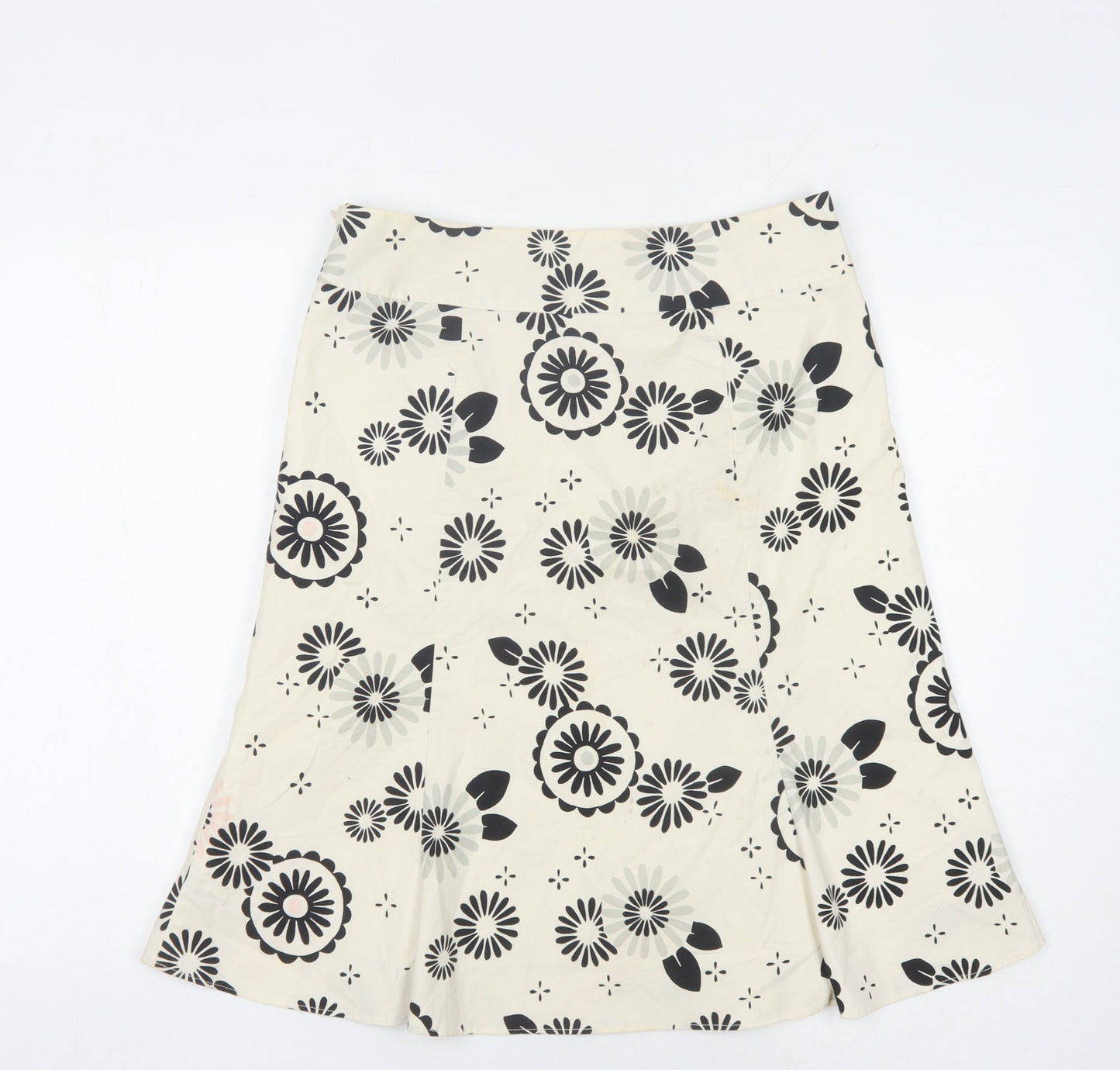 GAP Women's Ivory Floral Skirt Size 8