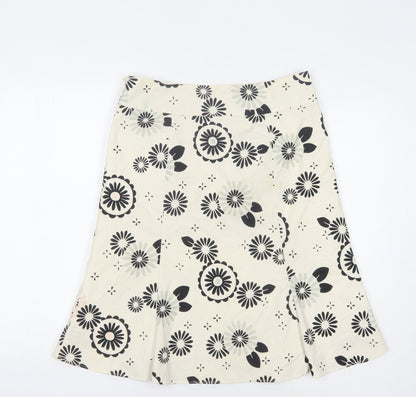 GAP Women's Ivory Floral Skirt Size 8