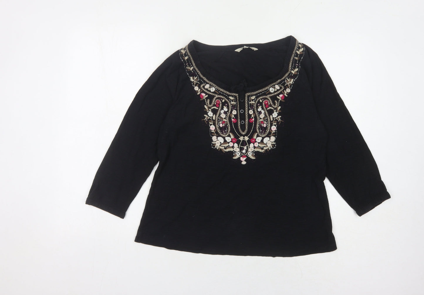 Womens UK Size 12 Rocha John Rocha Black  Blouse