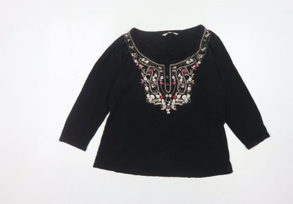 Womens UK Size 12 Rocha John Rocha Black  Blouse