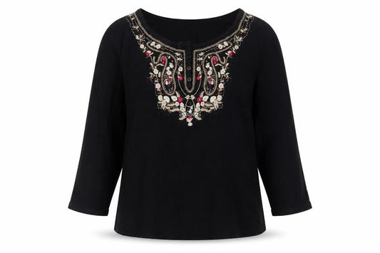Womens UK Size 12 Rocha John Rocha Black  Blouse