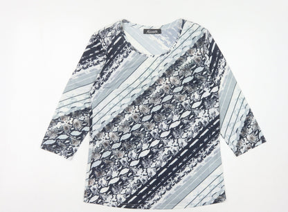 Womens UK Size 14 Alexara Multicoloured Basic Blouse