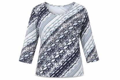 Womens UK Size 14 Alexara Multicoloured Basic Blouse