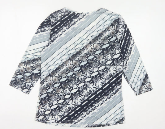 Alexara Women's Multicoloured 3/4 Sleeve Top Size 14