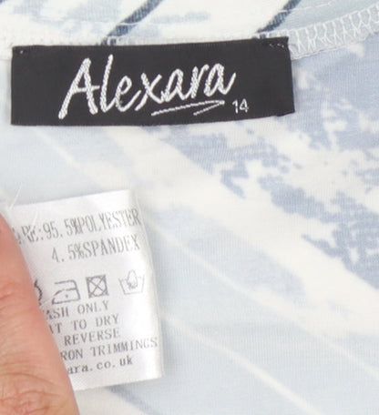 Womens UK Size 14 Alexara Multicoloured Basic Blouse