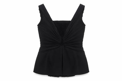 Coast Women's Black Blouse, Size 12, Elegant Ruffle Detail