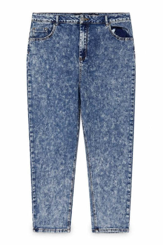Womens UK Size 24 Simply Be Regular Fit Mom Blue Jeans