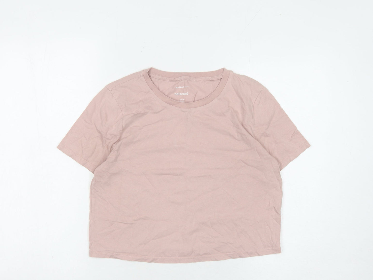Womens UK Size 10 River Island Pink Basic T-Shirt