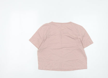 Womens UK Size 10 River Island Pink Basic T-Shirt