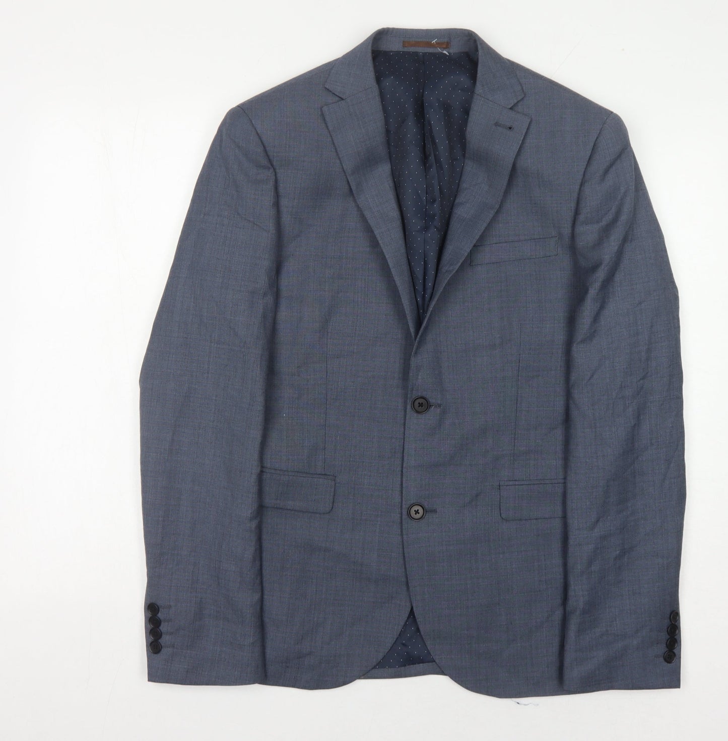 Next Men's Blue Blazer Jacket, Size 38, Regular Fit