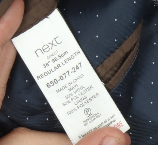 Next Men's Blue Blazer Jacket, Size 38, Regular Fit