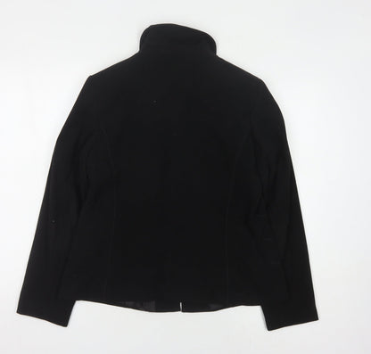 Bm Black Women's Basic Jacket Size 14 Full Zip Collared