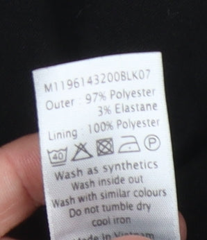 Bm Black Women's Basic Jacket Size 14 Full Zip Collared