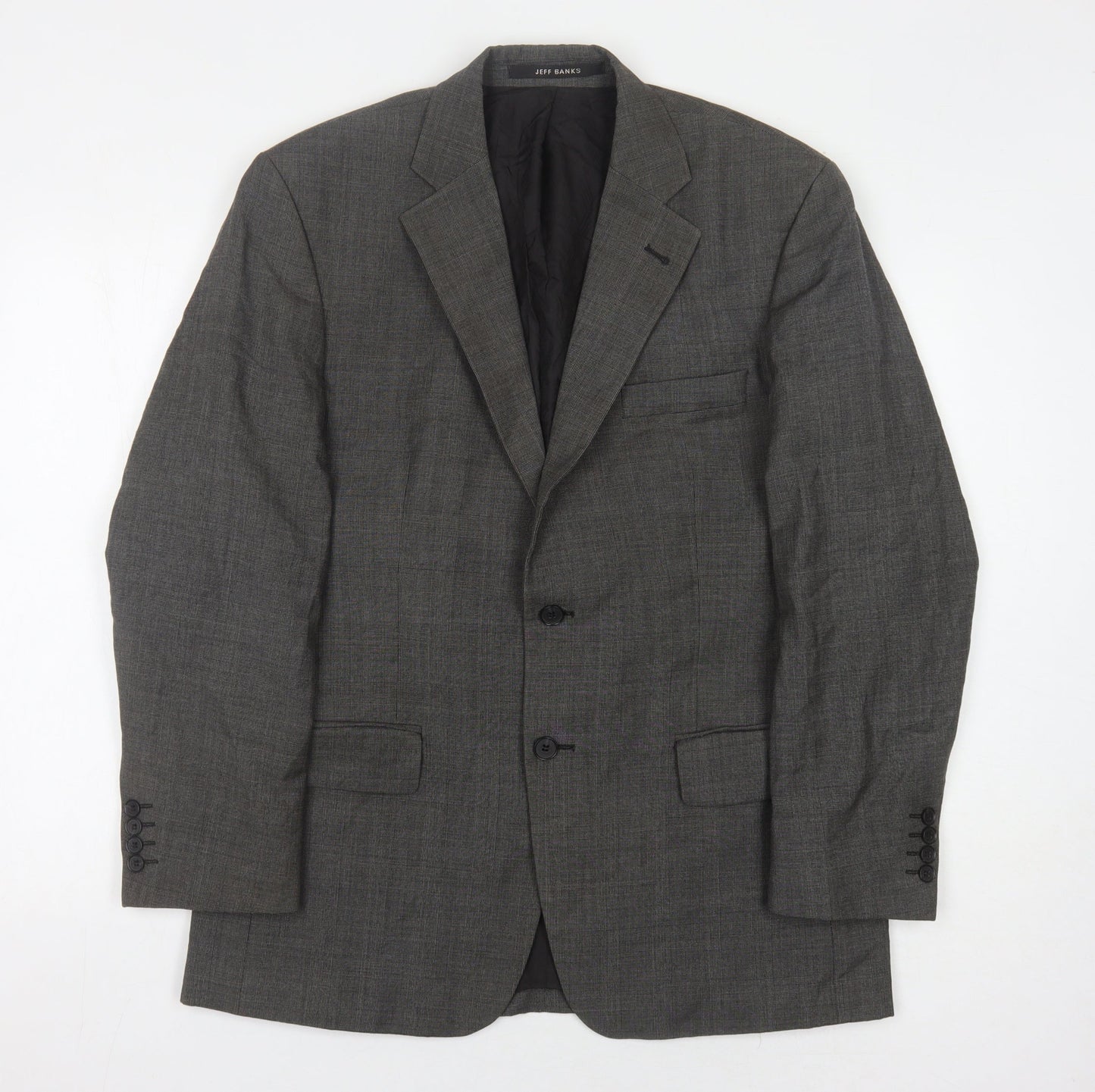 Mens UK Size 40 Jeff Banks Regular Grey Suit Jacket