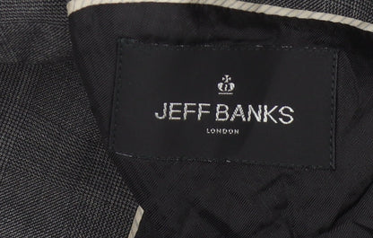 Mens UK Size 40 Jeff Banks Regular Grey Suit Jacket