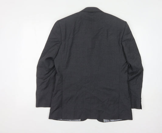 Mens UK Size 38 Racing Green Regular Grey Suit Jacket