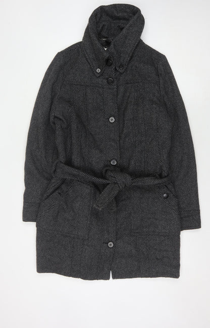 O'Neill Women's Black Mid-Length Belted Coat XL