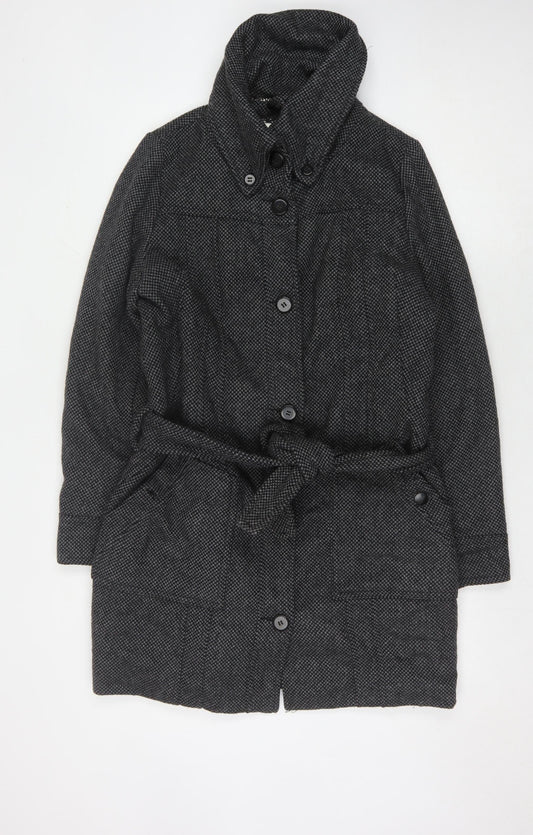 O'Neill Women's Black Mid-Length Belted Coat XL