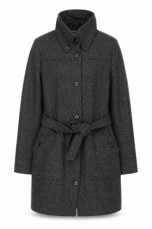O'Neill Women's Black Mid-Length Belted Coat XL