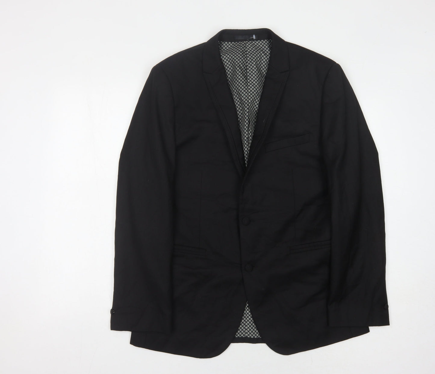 Mens UK Size 40 ONESIX5IVE Regular Black Suit Jacket