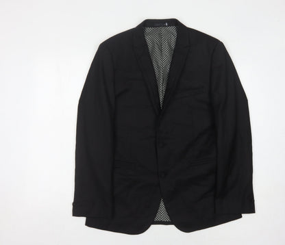 Mens UK Size 40 ONESIX5IVE Regular Black Suit Jacket