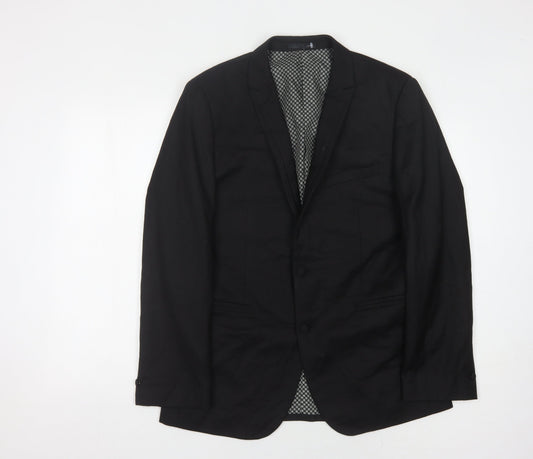 Mens UK Size 40 ONESIX5IVE Regular Black Suit Jacket
