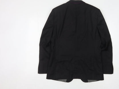 Mens UK Size 40 ONESIX5IVE Regular Black Suit Jacket