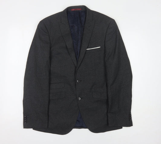 Mens UK Size 38 Burton Regular Grey Suit Jacket