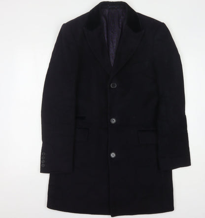 Unisex Adults UK Size S Marks and Spencer Black Overcoat