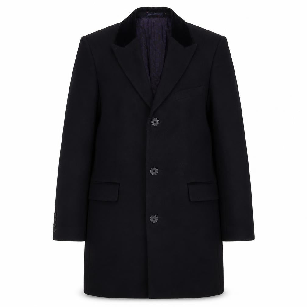 Unisex Adults UK Size S Marks and Spencer Black Overcoat