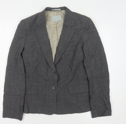 Jigsaw Women's Grey Blazer, Size 12, Regular Fit