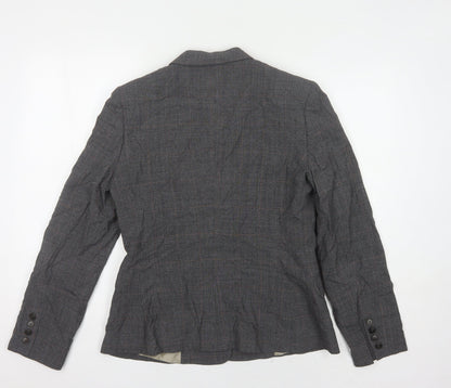 Jigsaw Women's Grey Blazer, Size 12, Regular Fit