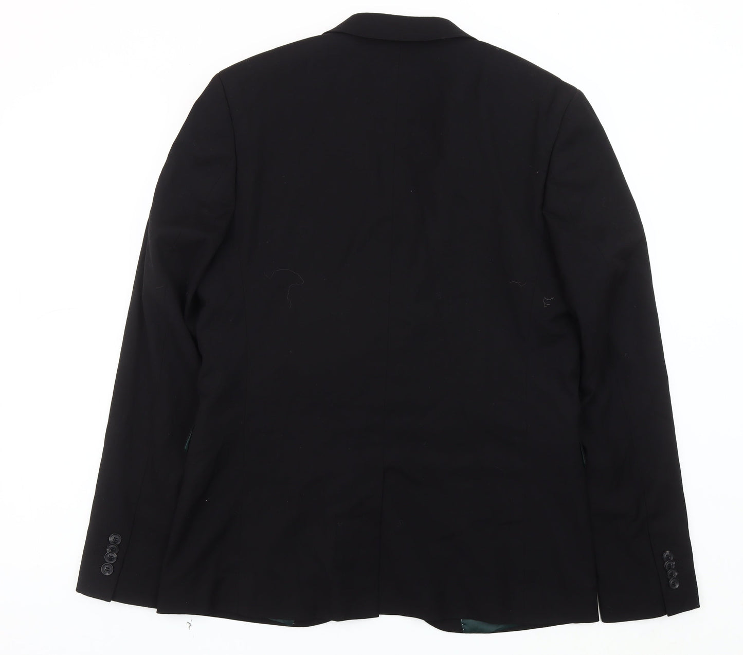 Mens UK Size 42 Topman Regular Black Suit Jacket