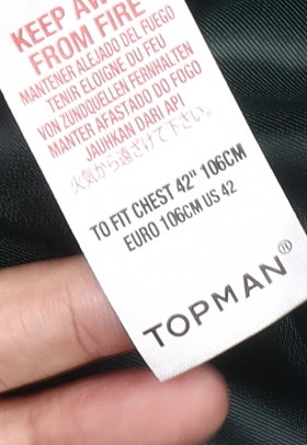 Mens UK Size 42 Topman Regular Black Suit Jacket