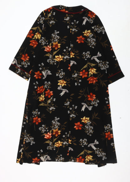 Womens UK Size 12 Roman Black Kimono