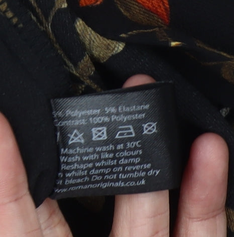 Womens UK Size 12 Roman Black Kimono