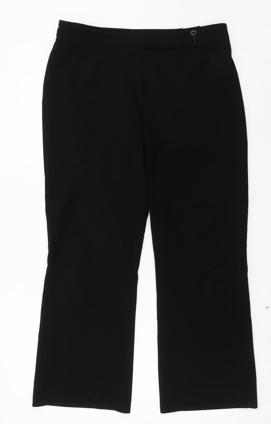 Womens UK Size 16 BHS Regular Fit  Black Trousers