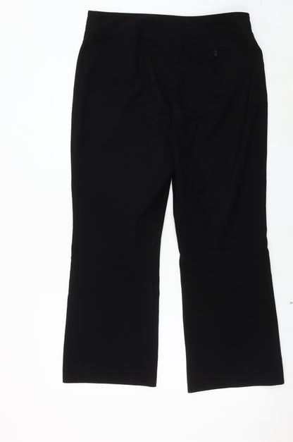 Womens UK Size 16 BHS Regular Fit  Black Trousers