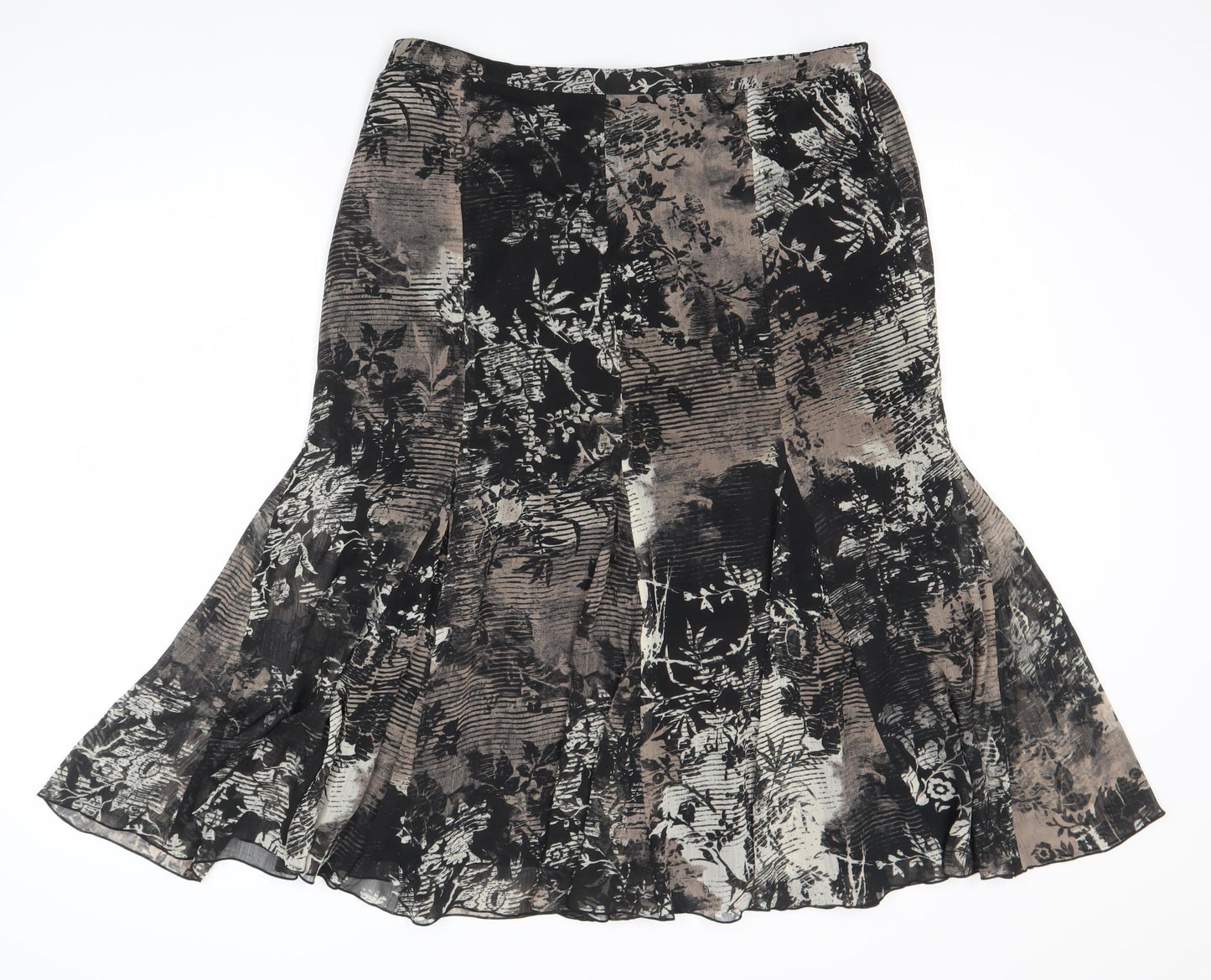 Basler Womens Multicolour Floral Midi Flare Skirt Size 16