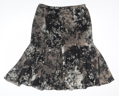 Basler Womens Multicolour Floral Midi Flare Skirt Size 16
