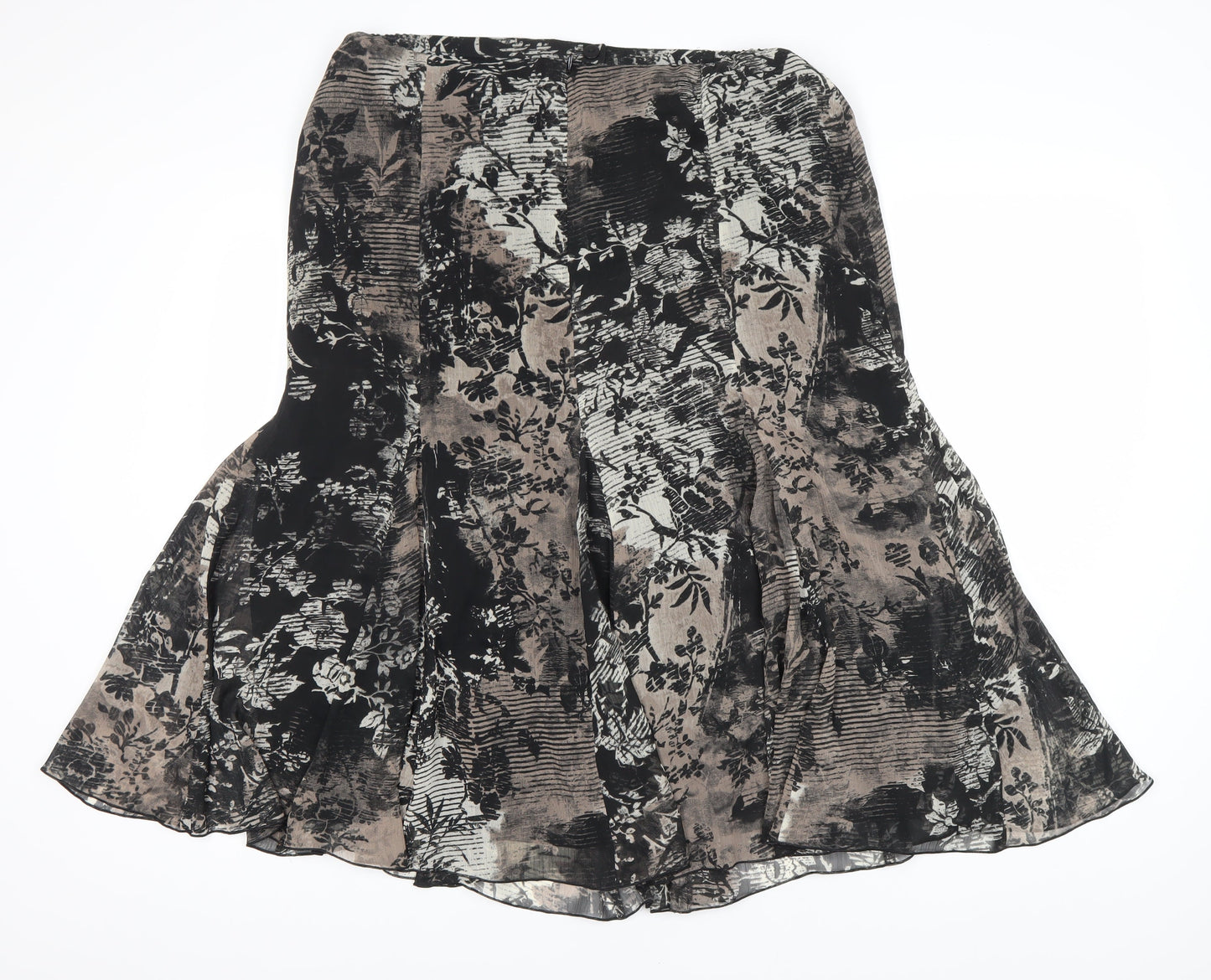 Basler Womens Multicolour Floral Midi Flare Skirt Size 16